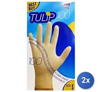 2X Gants 100 Pièces Latex Tulipe S Sensibles