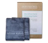 2x GANTS DE TOILETTE MICROFIBRE DE LUXE - Gant Exfoliant Soins pour la Peau - Lingette Demaquillante Lavable - Serviette Microfibre Visage - Nettoyage en Profondeur et Exfoliation de DERMAWORKS
