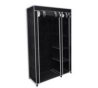 vidaXL Garde-robe en tissu 2 pcs Noir 60720