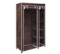2x Garde-robes Pliable Crème Tissu Penderie Armoire Rangement Etagère vidaXL