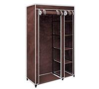 2x Garde-robes Pliable Crème Tissu Penderie Armoire Rangement Etagère vidaXL