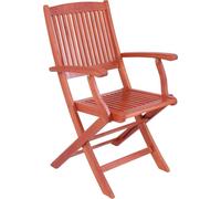 2x Garden Pleasure chaise à bras pliante Stockholm en bois d'eucalyptus Chaises de jardin