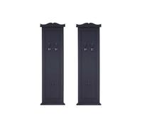 2x garderobe murale à crochets 109x28x4cm gris foncé