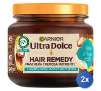 2X Garnier Ultra Douce Masque Cheveux 340 Ml. Pot Rituel D'Argan