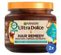 2X Garnier Ultra Douce Masque Cheveux 340 Ml. Pot Rituel D'Argan