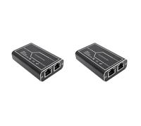 2X Gigabit POE Extender 2 1000M RéPéTeur de Commutateur RéSeau 30W IEEE802.3Af/At Plug& pour Commutateur PoE CaméRa IP NVR