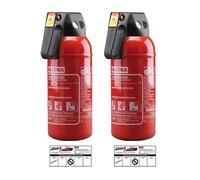 2x GLORIA Extincteur Auto à Poudre P2GM 2 kg BC Rouge