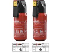 2X Gloria Extincteur Automobile P1DB, 1Kg Classe De Feu ABC Support Et Plaque