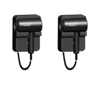 2X GMDQ Vent Chaud et Froid Coup Sèche-Cheveux électrique Montage Mural Salle avec Support USB Prise Européenne Noire