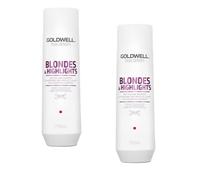 2x Goldwell Blondes&highlights Anti-gelbstich Shampooing, (2x 250ml)