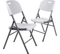 2x GreenBlue chaise pliante pour catering/jardin/banquet/réception, max. 250kg, blanc, stable, 88x50x45cm, GB375