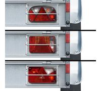 2x Grille De Protection De Feux Arrière Pour Remorque PAT 260x170x80mm