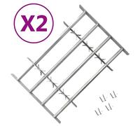 2x Grilles Réglables de Sécurité de Fenêtres 1000-1500mm Protection vidaXL