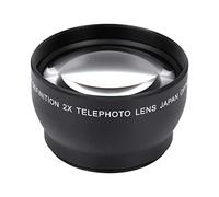 2X Grossissement Professionnel HD Téléobjectif Lentille De Conversion Étanche Imperméable À l'eau Anti-Huile Lentille en Alliage D'aluminium pour Filetage 52mm