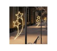 2x Guirlandes Lumineuses en Forme d'Etoile Ornement de Fête Décoration de Vacances Ornement de Noël Extérieur Blanc 343318