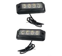 2x Gyrophare LED Orange 4 Diodes IP67 Anti-Vibration | 18 modes pour flash, mémoire automatique, haute visibilité diurne, étanche IP67, 12-24V auto