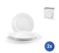 2x H&h lifestyle Services Table Malibu 18 Pièces Avec Forme À Ala. Composé De 6