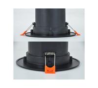 2X Haut-Parleur de Plafond 3 Pouces 10 W, Étanche à L'Humidité, Gamme Complète, avec Couvercle, Système Audio Domestique Tendance, Noir