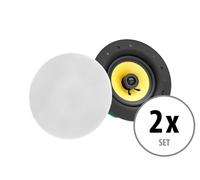 2x Haut Parleur Enceinte Mur Plafond Encastrable HiFi 2 Voies 6,5'' Woofer 240W