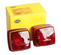 2x Hella Feu Arrière Universel 12V 24V Ensemble Gauche Droit Rouge
