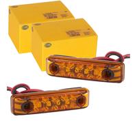 2x HELLA Feu Latéral Jaune LED 24V Convient pour 2PS 357 010-101