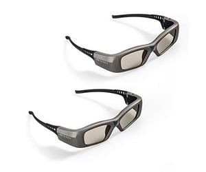 2X Hi-Shock BT/RF Pro Oxid Diamond 3D Lunettes pour TV 3D & Beamer RF de Sony, Epson, Jvc, Samsung, Panasonic, Telefunken | DualView Dualplay [120 Hz | Rechargeable | Bluetooth/RF]