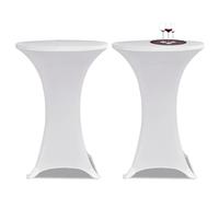 vidaXL Housses élastiques de table Ø 80 cm Blanc 2 pcs