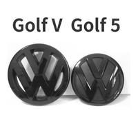 2x Insigne logo emblème avant grill -arrière coffre Noir brillant Adaptation Volkswagen VW golf 5 V