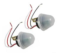 2x Interrupteur Crépusculaire 12V DC/AC Capteur de Lumière Automatique Étanche pour Éclairage Extérieur Jardin Rue 10A