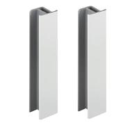 2x jonction de plinthe 100mm blanc mat cuisine raccord connecteur pied de meuble profil PVC plastique finition