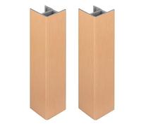 2x jonction de plinthe 100mm bronze cuivre brossé angle angulaire coin cuisine raccord connecteur pied de meuble profil PVC plastique finition