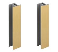2x jonction de plinthe 100mm finition or doré brossé cuisine raccord connecteur pied de meuble profil PVC plastique