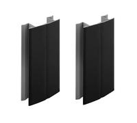 2x Jonction de plinthe 100mm noir brillant multi angle Angulaire Coin Cuisine Raccord Connecteur Pied de meuble Profil PVC Plastique Finition