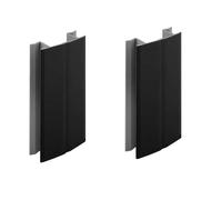 2x Jonction de plinthe 100mm noir mat multi angle Angulaire Coin Cuisine Raccord Connecteur Pied de meuble Profil PVC Plastique Finition