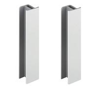 2x jonction de plinthe 120mm blanc brillant cuisine raccord connecteur pied de meuble profil PVC plastique finition