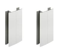 2x jonction de plinthe 120mm blanc brillant cuisine raccord connecteur pied de meuble profil PVC plastique finition