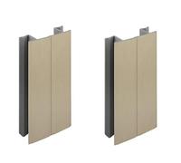 2x jonction de plinthe 120mm finition acier inoxydable inox multi angle angulaire coin cuisine raccord connecteur pied de meuble profil PVC plastique