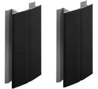 2x Jonction de plinthe 120mm noir brillant multi angle Angulaire Coin Cuisine Raccord Connecteur Pied de meuble Profil PVC Plastique Finition