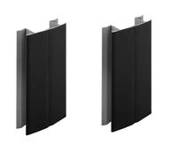 2x Jonction de plinthe 120mm noir mat multi angle Angulaire Coin Cuisine Raccord Connecteur Pied de meuble Profil PVC Plastique Finition