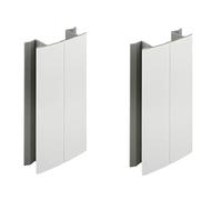 2x jonction de plinthe 150mm blanc mat multi angle angulaire coin cuisine raccord connecteur pied de meuble profil PVC plastique finition