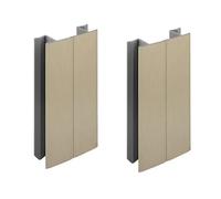 2x jonction de plinthe 150mm finition acier inoxydable inox multi angle angulaire coin cuisine raccord connecteur pied de meuble profil PVC plastique