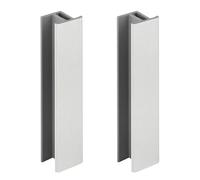 2x Jonction de plinthe 150mm finition aluminium brossé Cuisine Raccord Connecteur Pied de meuble Profil PVC Plastique