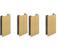 2x jonction de plinthe 150mm finition or doré multi angle angulaire coin cuisine raccord connecteur pied de meuble profil PVC plastique (Lot de 2)