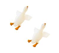 2X Jouet D'Oreiller en Peluche D'Oie, Oreiller en Peluche de Canard en Peluche D'Oie Blanche Mignonne, Oreiller Câlin Super Doux, Oreiller de Cygne