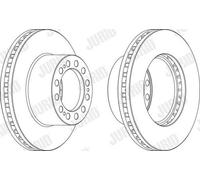 2x JURID Disque de frein Arrière 375mm 569109J