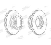 2x JURID Disque de frein Arrière pour MAN FOC 335mm 569133J