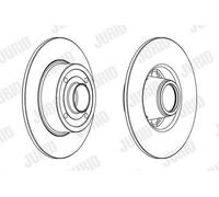 2x JURID Disque de frein Arrière pour RENAULT Clio III 3/5 portes (BR0/1, CR0/1)