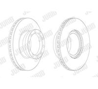 2x JURID Disque de frein pour MAN L2000 330mm 567402J