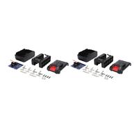 2X Kit de Boîtier de Batterie Li-Ion 21 V 10 X 18650 Accessoires de Pack de Batteries avec Circuit Imprimé pour Accessoires D'Outils Électriques