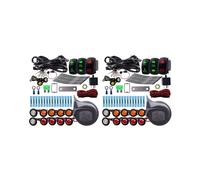 2X Kit de Clignotants ATV UTV Clignotant Universel avec Interrupteur de Virage à Colonne Kit de Clignotant LED Klaxon 60D